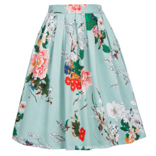 Grace Karin Retro Vintage 1950s Pleated Cotton Print Skirt CL6294-22